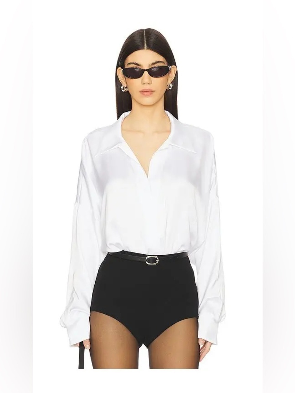 NWT NORMA KAMALI Super Oversized Boyfriend Shirt Bodysuit - Snow White
Medium